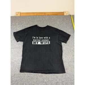 Vintage In Love With A Married Woman Shirt Size XL Graphic Tee Comedy